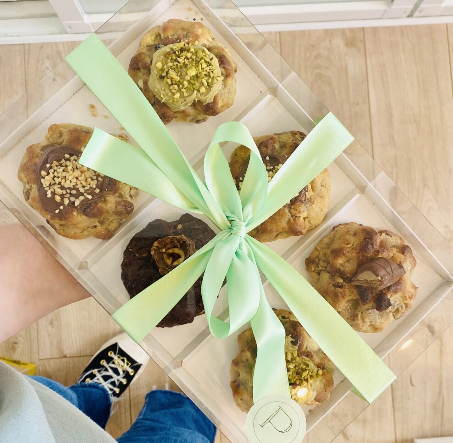 Combinación de ingredientes premium en cookies.